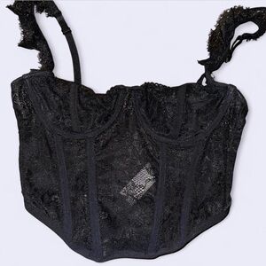 PacSun Black Lace Crop Top